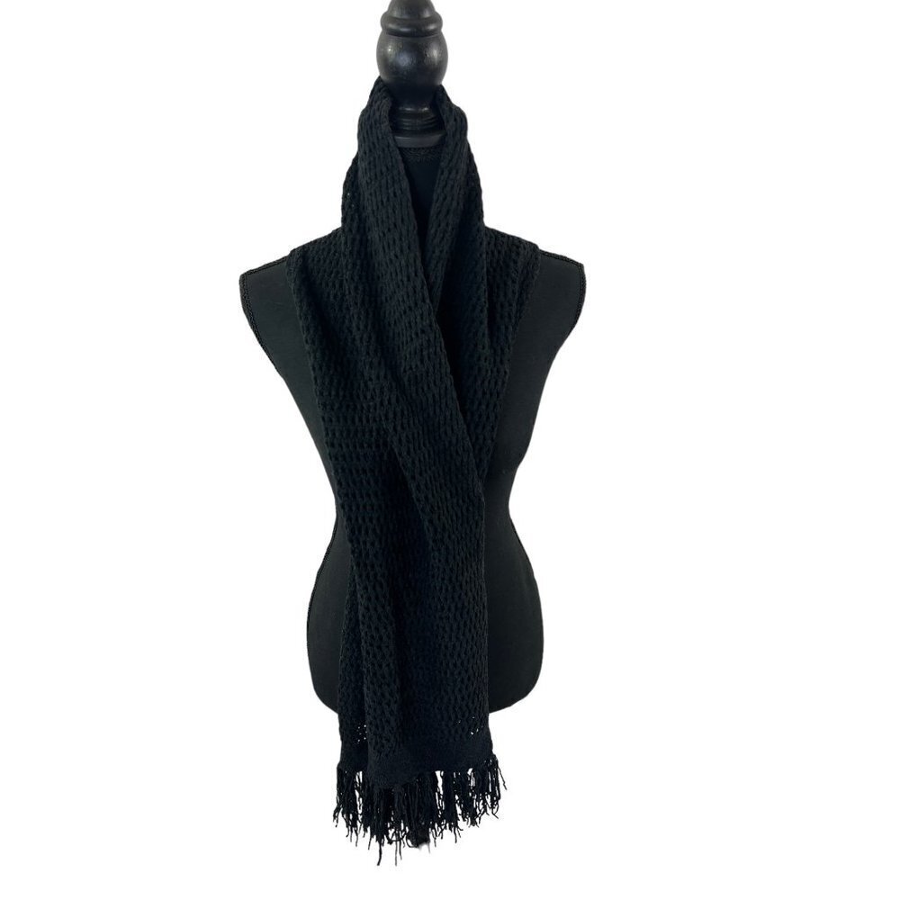 Merona Soft Black Knitted Long Scarf